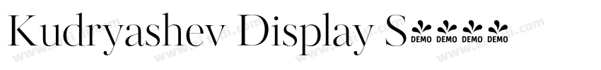 Kudryashev Display S字体转换 Kudryashev Display S字体转换